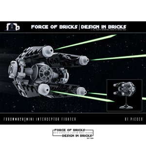 Mini Interceptor Fighter spaceship | Force of Bricks | Custom Building Kit made from original LEGO® bricks