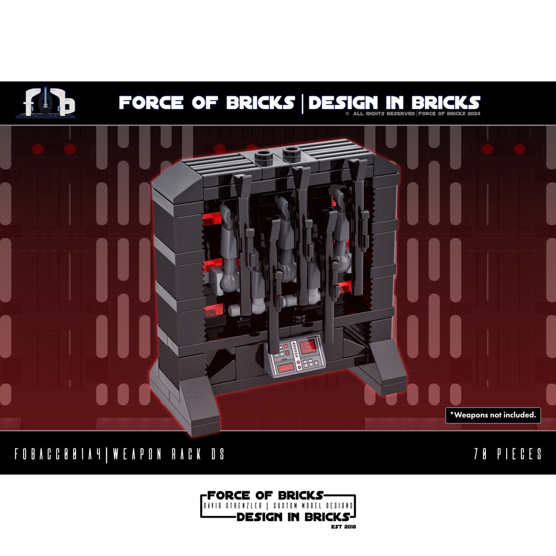 Lego Armor Rack Weapon Rack DS A4 | Force of Bricks | Custom Building Kit Made From ...