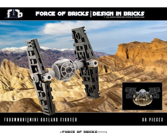 Mini Outland Fighter-ruimteschip | Kracht van stenen | Bouwpakket gemaakt van LEGO® stenen