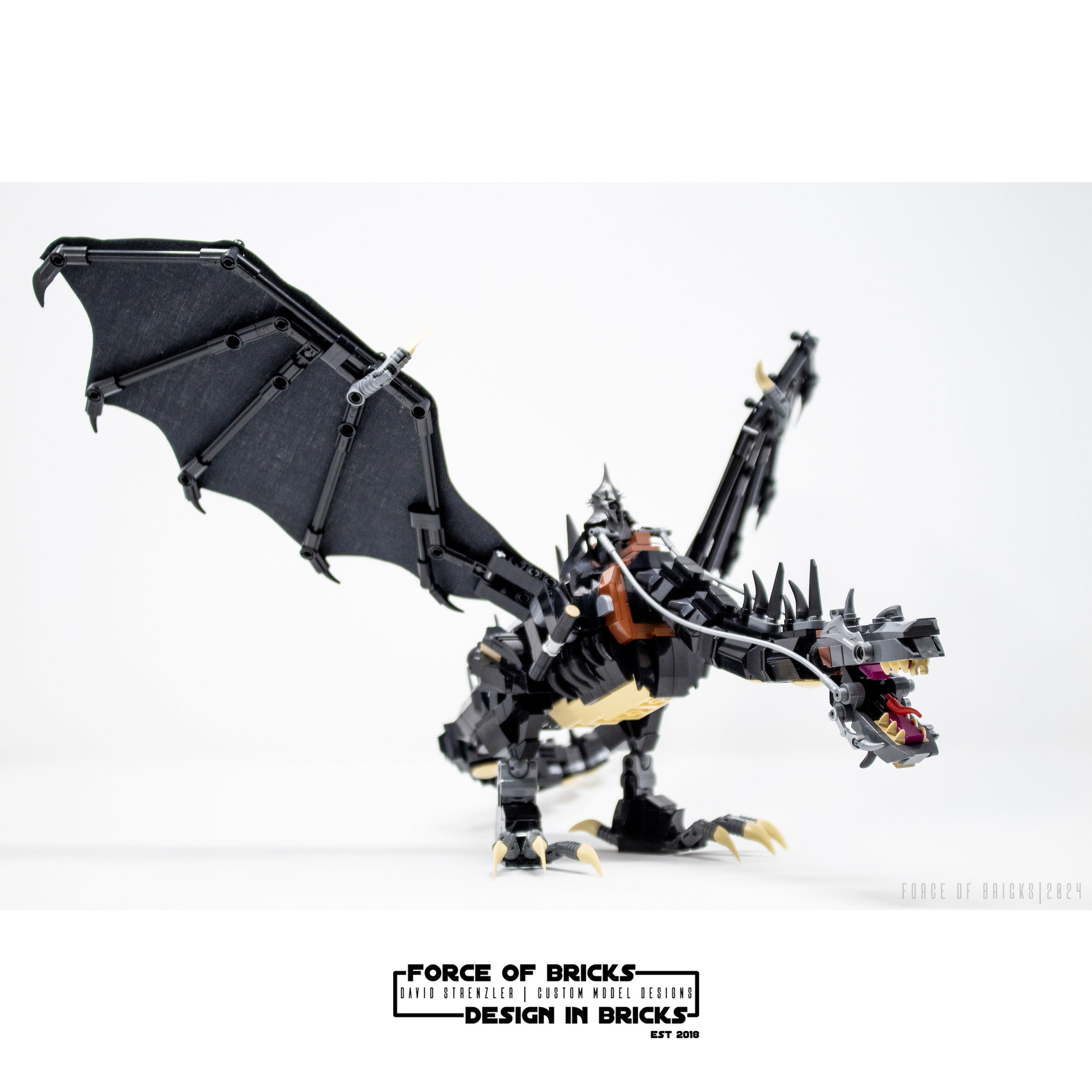 フェルビーストDX Poseable FELL BEAST Custom Fell Beast Wings, Printed, Black | Force of Bricks