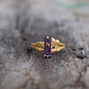 Silver Branches Amethyst Engagement Ring, 925 Sterling Silver, Nature Inspired Ring, Dainty Women Ring, Anniversary Ring, Gift For Her