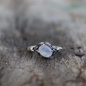 Nature Inspired 925 Sterling Silver Moonstone Handmade Crystal Ring Women Jewellery Natural Gemstone Anniversary Perfect Gift For Her