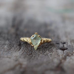 Genuine Prehnite Ring, 925 Sterling Silver Ring Handmade Ring, Cushion Stone Ring, Wedding Ring, Green Gemstone Ring, Birthday Gift For Her