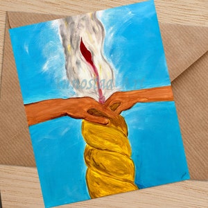 Grote prachtige A5-kaart - bruiloft - huwelijk - origineel acrylschilderij - inspirerend - profetisch