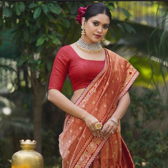 Kanchipuram Silk Saree, Banarasi Silk Saree, Soft Lichi Silk Saree