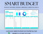 Google Sheets Budget, Budget Spreadsheet, Budget Planner, Biweekly Budget Template, Paycheck Budget Weekly Budget, Expense Tracker