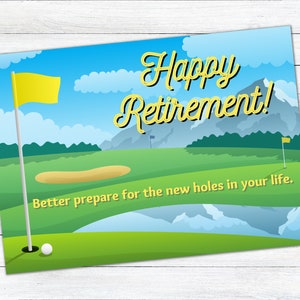 Carte de retraite Golf | Carte de retraite unique | Carte de retraite de golfeur | Carte de retraite drôle | Retraite d'un collègue | Carte Bonne retraite