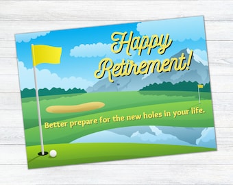 Tarjeta de Jubilación Golf / Tarjeta de Jubilación Única / Tarjeta de Jubilación de Golfista / Tarjeta de Jubilación Divertida / Jubilación de Compañero de Trabajo / Tarjeta de Jubilación Feliz