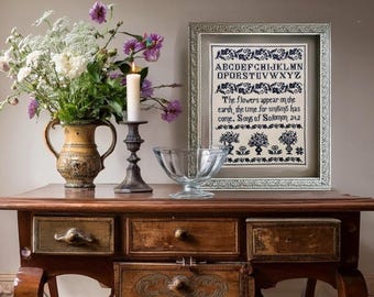 Sampler, Cross Stitch, PDF, Scripture, Spring, Springtime, Easy, Gift, Home Decor