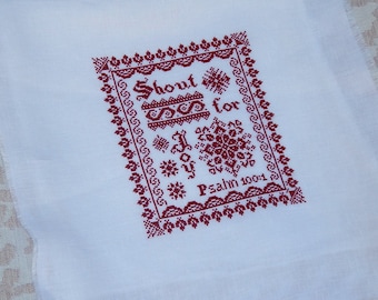 Shout for Joy Cross Stitch Pattern, Counted Thread (PDF Pattern)