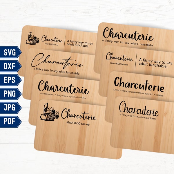 Charcuterie Board SVG Bundle | Adult Lunchable, Wine and Cheese | Funny French Meats Serving Board | Party Hosting | Cut Files