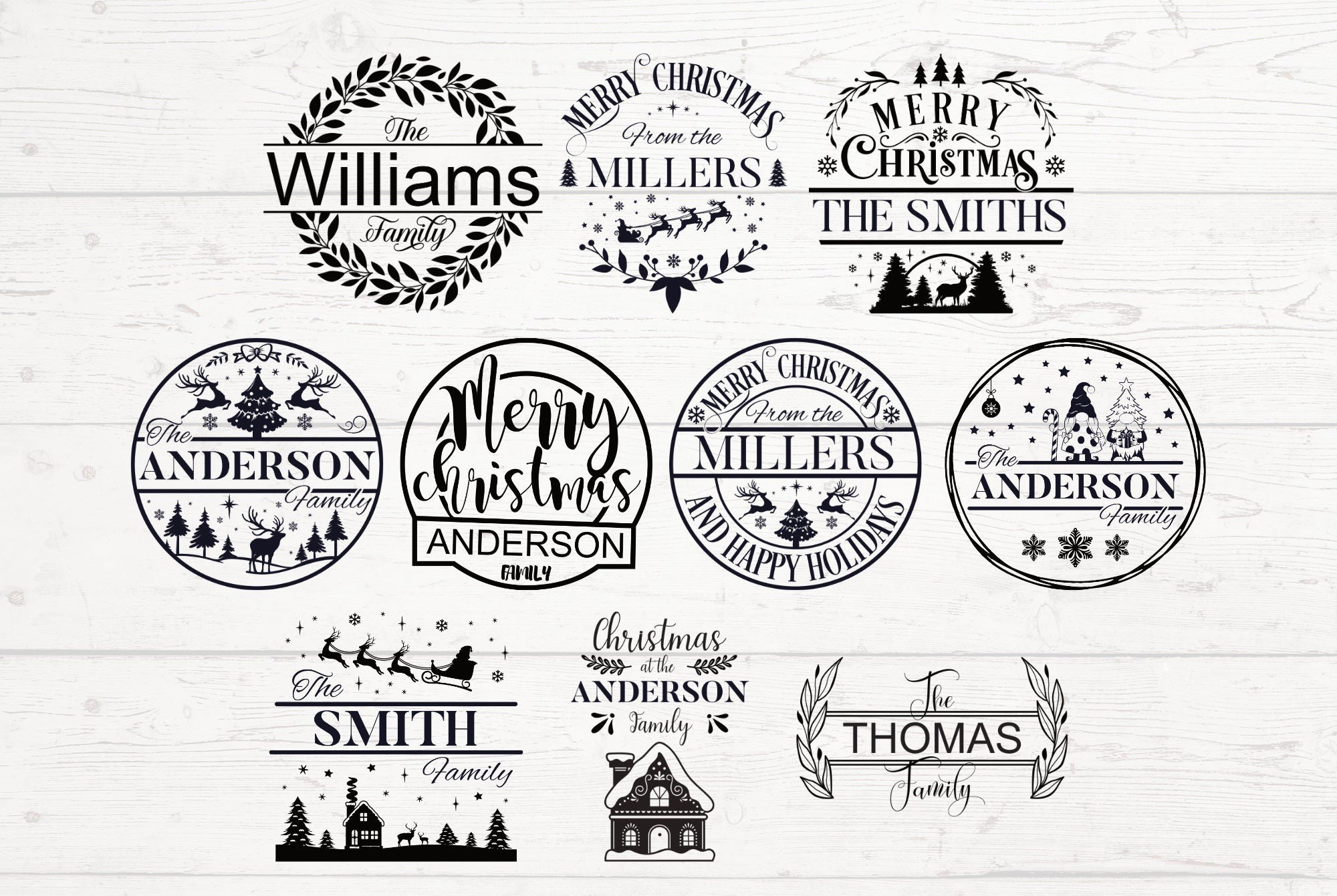 Christmas Cutting Board SVG Bundle Custom Personalized Etsy Christmas cutting board svg bundle custom personalized etsy