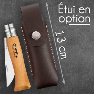 Couteau pliant personnalisé Opinel n8 Inox lame personnalisable avec un prénom gravé cadeau pour homme, noël, fête des pères image 3