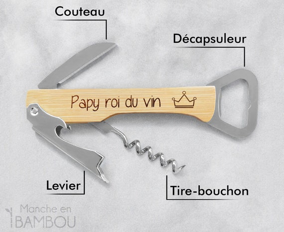Ouvre-bouteille Sommelier 3 En 1 - Couteau à Vin, Tire-bouchon, Décapsuleur (Vert/Noir)