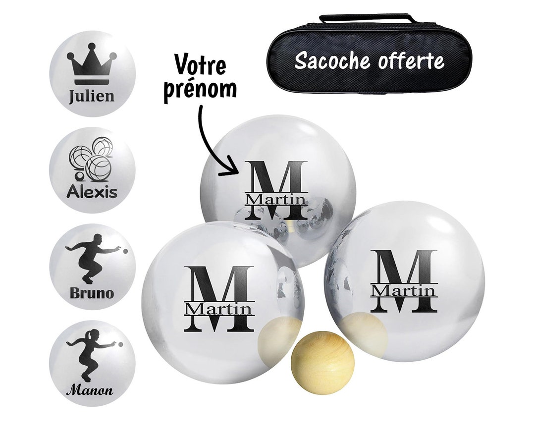Boule De P tanque Personnalis e Triplette Loisir Grav e 720 Grammes Lot boule-de-p-tanque-personnalis-e-triplette-loisir-grav-e-720-grammes-lot