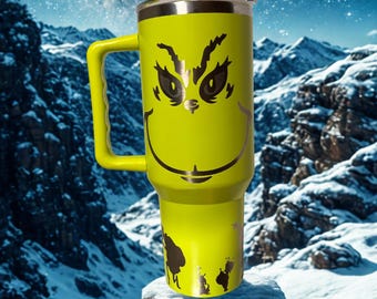 Grinch 40oz Tumbler: Sip in Holiday Spirit!