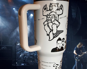 Engraved Emo Band 40 oz Tumbler – Insulated Stainless Steel Bottle
