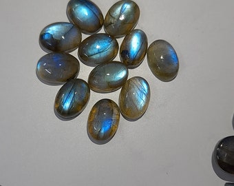 Natural Blue Fired Labradorite Oval Calibrated Loose Cabochons 3x5,4x6,5x7,6x8,7x9,8x10,9x11,10x12,10x14,12x16,13x18,15x20,16x22,18x25MM