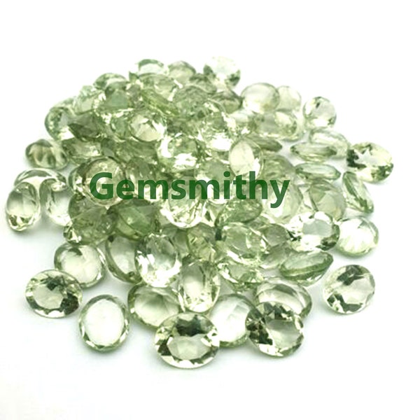 Natural Prasiolite Green Amethyst Oval Faceted Loose Jewelry Making Gemstone Size 3x5, 4x6, 5x7, 6x8, 7x9, 8x10, 9x11, 10x12 MM