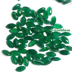 Natural Green Onyx Faceted Marquise Calibrated Jewelry Making Gemstone 3x6,4x8,5x10,6x12,7x14,8x16,9x18,10x20,12x24,13x26,15x30 MM