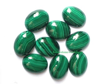 Natural Malachite Oval Loose Calibrated Jewelry Making Cabochon 4x6,5x7,6x8,7x9,8x10,9x11,10x12,10x14,12x16,13x18,15x20,16x22,18x25, 20x30MM