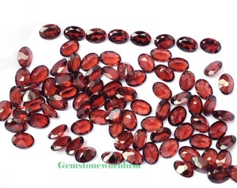 Natuurlijke Mozambique rode granaat gefacetteerd ovaal los gekalibreerd sieraden maken edelsteen 3x5,4x6,5x7,6x8,7x9,8 x 10 MM