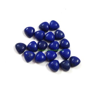 Natural Lapis Lazuli Trillion Loose Calibrated Jewelry Making Cabochons Size 4,5,6,7,8, 9, 10, 11, 12, 13, 14, 15, 16, 18, 20, 22, 24, 25 mm