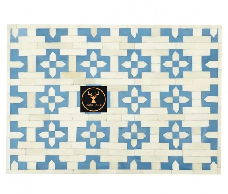 Bone Inlay Blue Color Capsule Pattern Bedside and Nightstand - Etsy