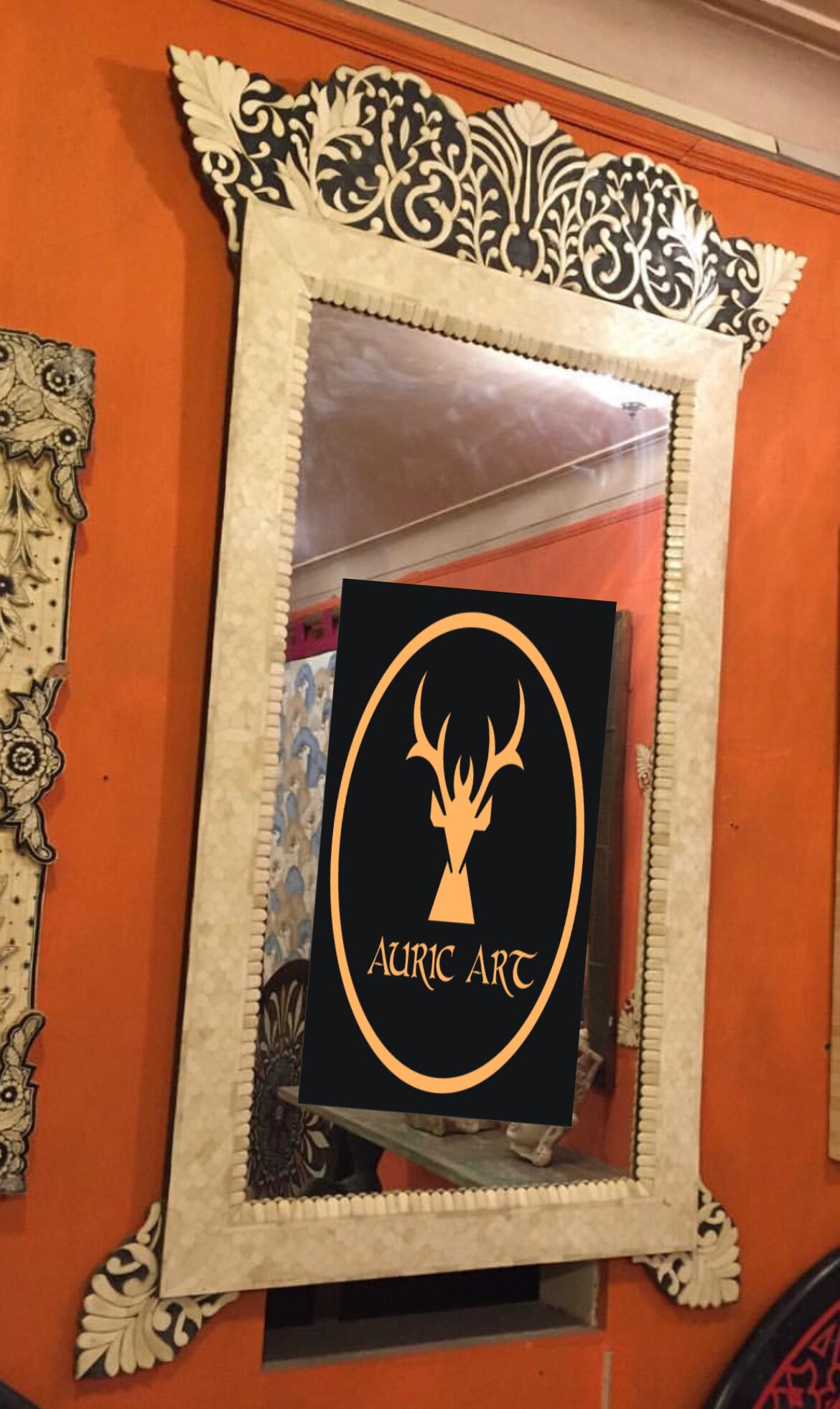 Luxury Rare Traditional Bone Inlay Mirror Frame - Etsy