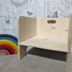 Beginner Woodworking Plan Montessori Chair 30cm/12&quot; or Custom Size