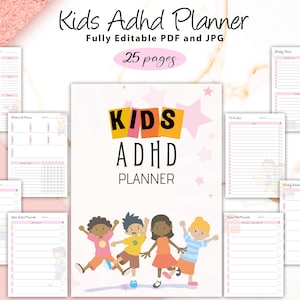 Kids ADHD Planner, ADHD Daily Planner, Adhd Planner Adult, ADHD Planner For Kids, Kids School Planner, Adhd Digital Planner, Adhd Life Plan
