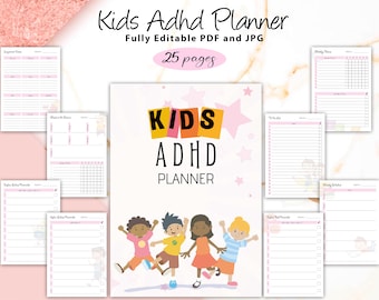キッズ ADHD プランナー、ADHD デイリー プランナー、大人向け ADHD プランナー、キッズ向け ADHD プランナー、キッズ スクール プランナー、ADHD デジタル プランナー、ADHD ライフ プラン