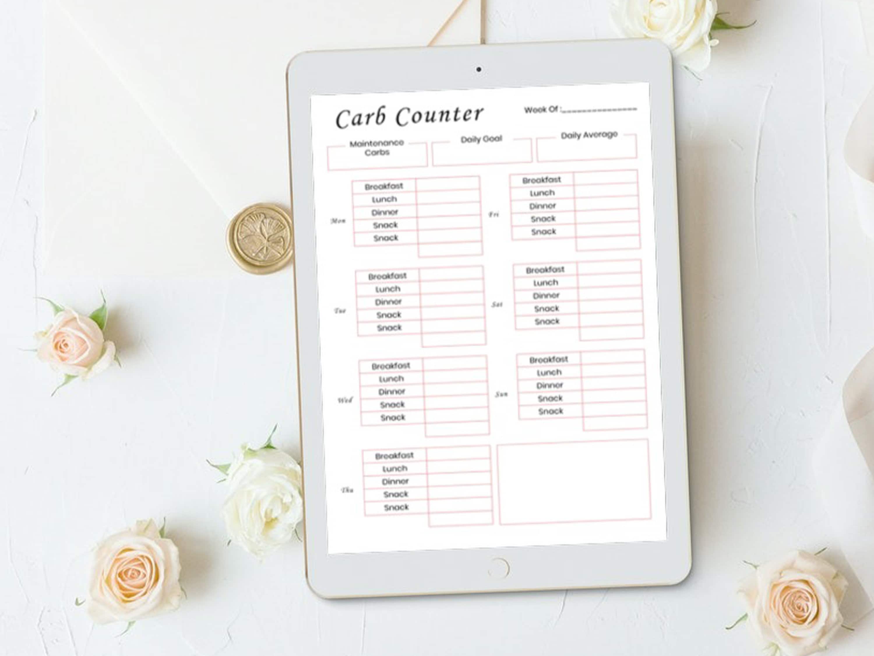 Carb Counter, Carb Counting, Carb Tracker, Keto Diet Tracker, Diet Log ...