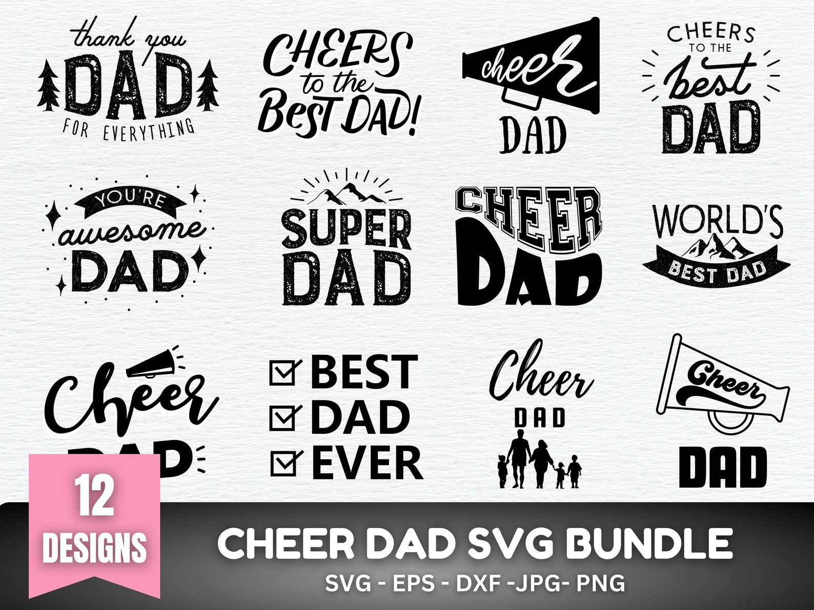 Cheer Dad Svg Bundle Cheer Dad SVG Cheer Dad PNG - Etsy