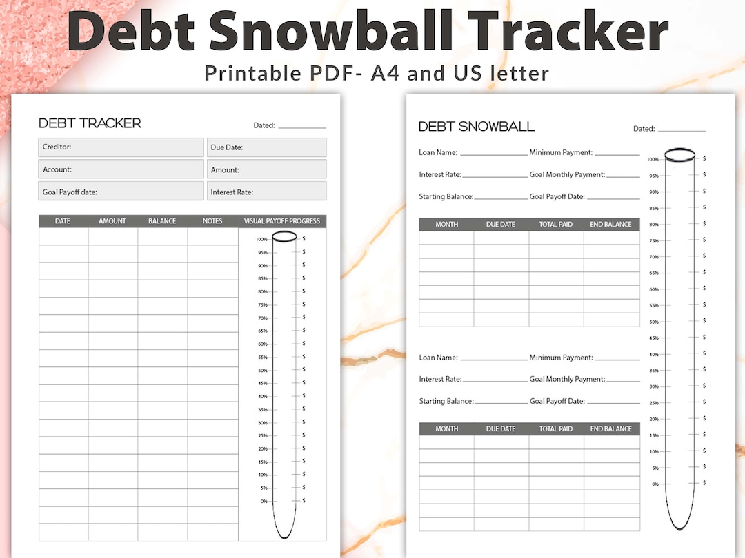 Printable Debt Snowball Tracker, Debt Snowball Printable, Debt Tracker ...