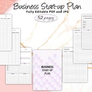 Editable Business Startup, Business Startup Checklist, Business Checklist, Startup Checklist, Finance Planner, Business Planner