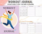 Weight Loss Tracker, Weightloss Journal, Fitness Planner Printable, Workout Journal, Fitness Tracker, Workout Planner