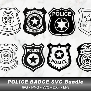 Police Badge Svg Bundle, American Police Badge Outline Svg Png, Security Badge Svg, Easy Cut Police Officer Badge svg, Police Badge Clipart
