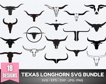 Texas Longhorn Cow Skull svg Bundle, Cow Skull Svg, Bull Skull Svg, Cow Skull Png, Cute Horn Skull Svg, Horn Svg, Long Horn Svg