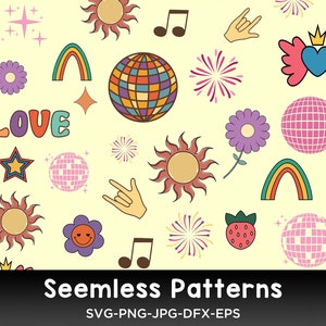 New Year Seamless Repeat Pattern, Retro New Years Backgrounds, Printable Digital Paper, NEW YEAR 2024 Pattern, Pattern png, New year pattern