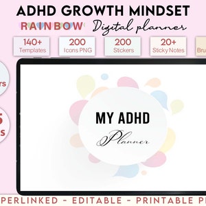 ADHD Planner, ADHD Planner Adult, ADHD Journal, 100% Editable Adhd, Adhd Planner Digital, Adhd Life Planner, Printable Adhd Planner
