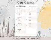Carb Counter, Carb Counting, Carb Tracker, Keto Diet Tracker, Diet Log