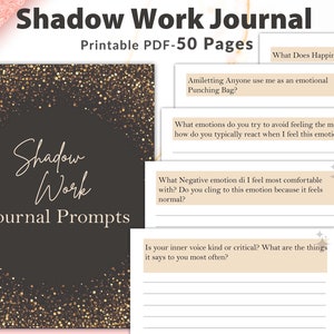 Shadow Work Journal Pages, Shadow Work Guide, Book of Shadows, Shadow Work Journal
