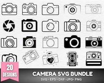 Appareil photo SVG Bundle, photographie SVG, Photos Svg, appareil photo Clipart, appareil photo coupe fichier, Silhouette de l’appareil photo, vecteur de l’appareil photo, appareil photo Png, appareil photo Cricut