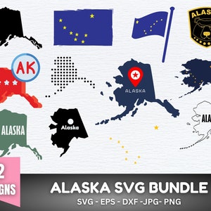 Alaska Svg Bundle, Alaska Png, Alaska State Svg, Alaska Cut File, Alaska Clipart, Alaska Dxf, Alaska Silhouette, Alaska Svg File, Alaska svg