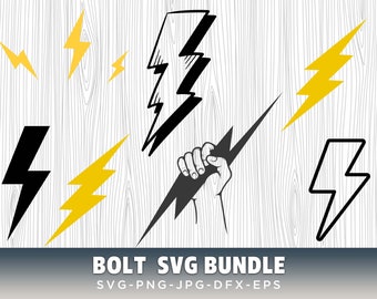 Pakiet Lightning SVG, Lightning Bolt SVG, Flash SVG, Lightning Clipart, Lightning Png Bundle