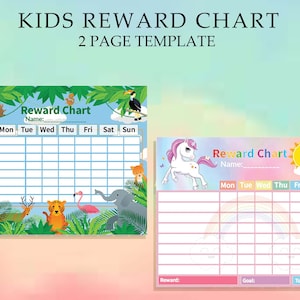 Printable Kids Reward Chart for kids, Daily Chore Chart, Kids Routine Chart, Toddler Reward Chart, Kids Printable Reward Chart