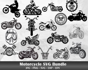 Paquete SVG de motocicleta, Svg de motocicleta, Clipart de motocicleta, Paquete de motocicleta, Archivos de motocicleta, Svg de motocicleta, Svg de motociclista, SVG de motocicleta
