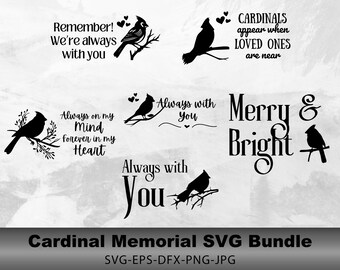 Cardinal Memorial Quote, Cardinal svg, Christmas Cardinal Ornament Svg, Christmas Quotes Svg, Christmas Scene Svg, Cardinal Memoria Png