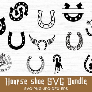 Horse Shoe SVG Bundle, Horse Shoe PNG Bundle, Horse Shoe Clipart, Horse Shoe Cut Files, Horseshoe Vector Files, Horse Shoe Vector, Digital